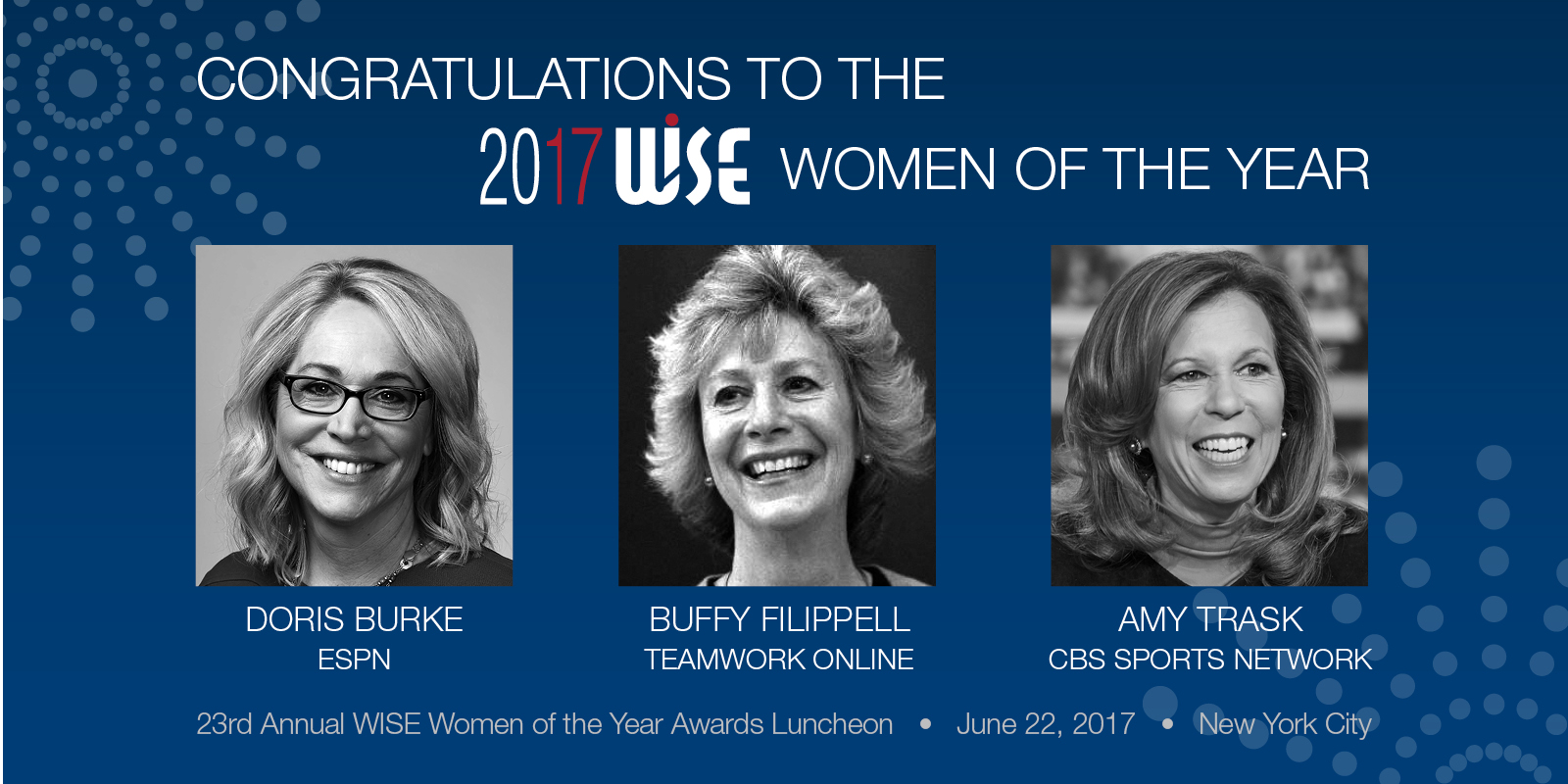 2017 WISE Women of the Year Honorees